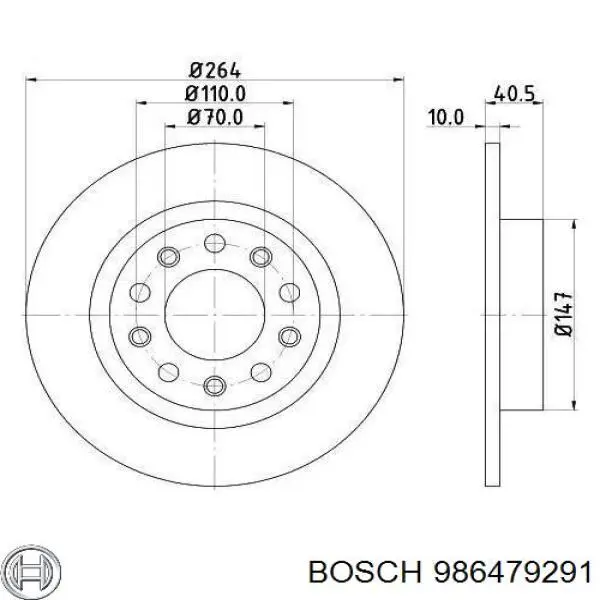 Купити 986479291 Bosch Ротор гальмівний