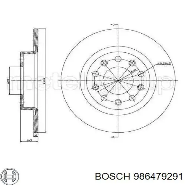 986479291 Bosch Гальмо дискове переднє