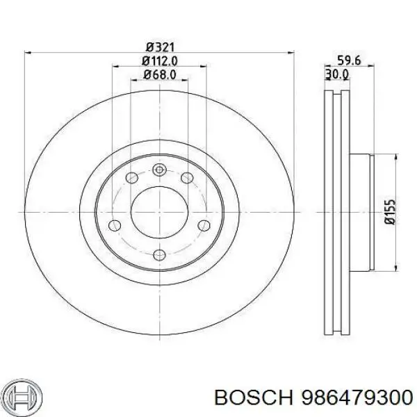 986479300 Bosch Гальмо дискове переднє