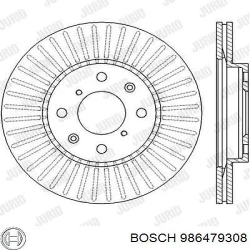 986479308 Bosch диск гальмівний передній