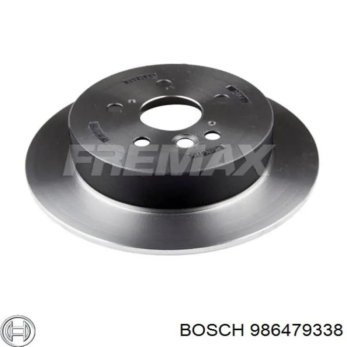 986479338 Bosch диск гальмівний задній