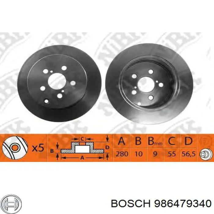 Купити 986479340 Bosch Ротор гальмівний