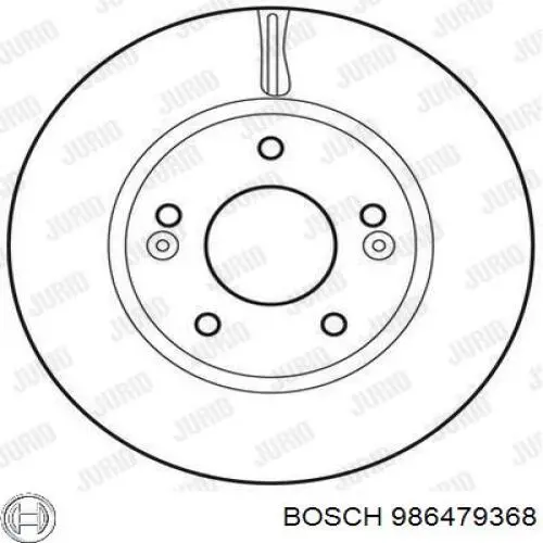 986479368 Bosch Гальмо дискове переднє