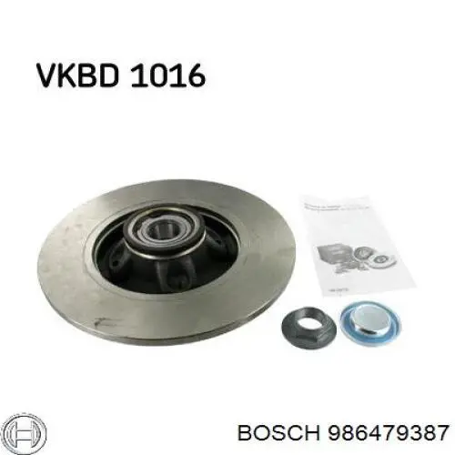 986479387 Bosch диск гальмівний задній