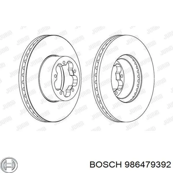 986479392 Bosch Гальмо дискове переднє
