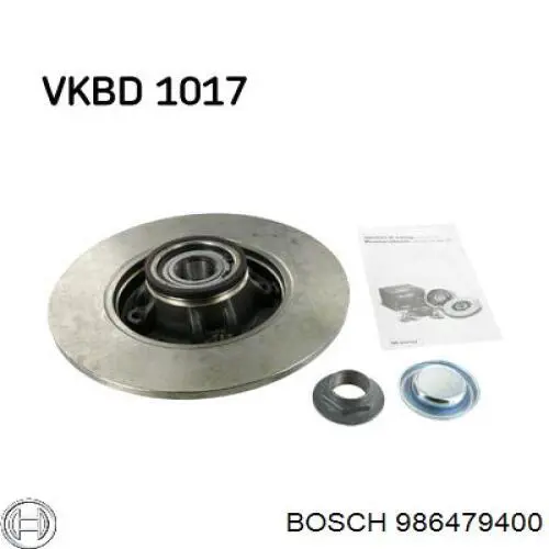 986479400 Bosch диск гальмівний задній