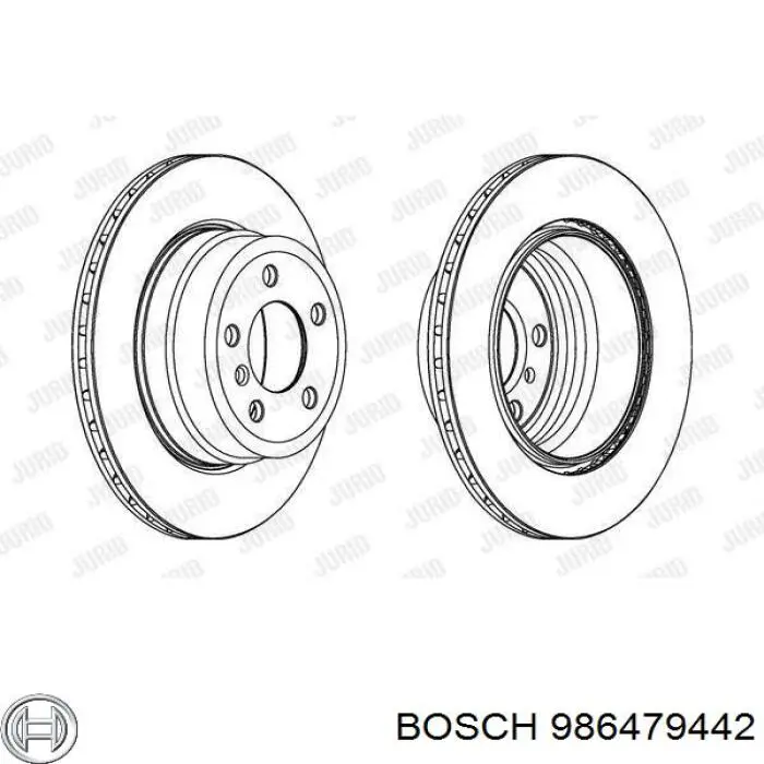 986479442 Bosch диск гальмівний задній