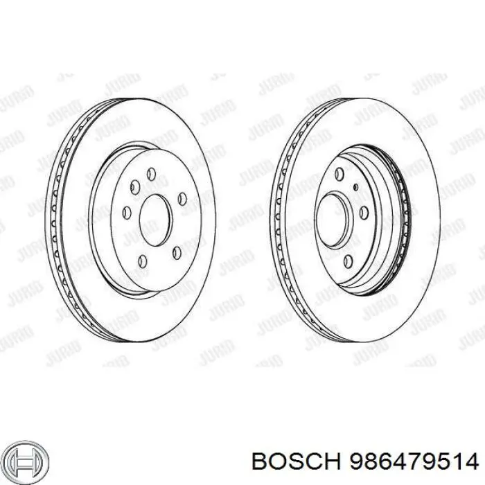 Задні дискові гальма Bosch 986479514 ціна, від 55.28 USD