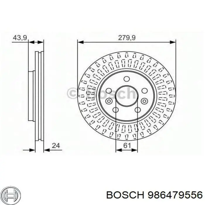 Гальмівні диски передні 986479556 Bosch