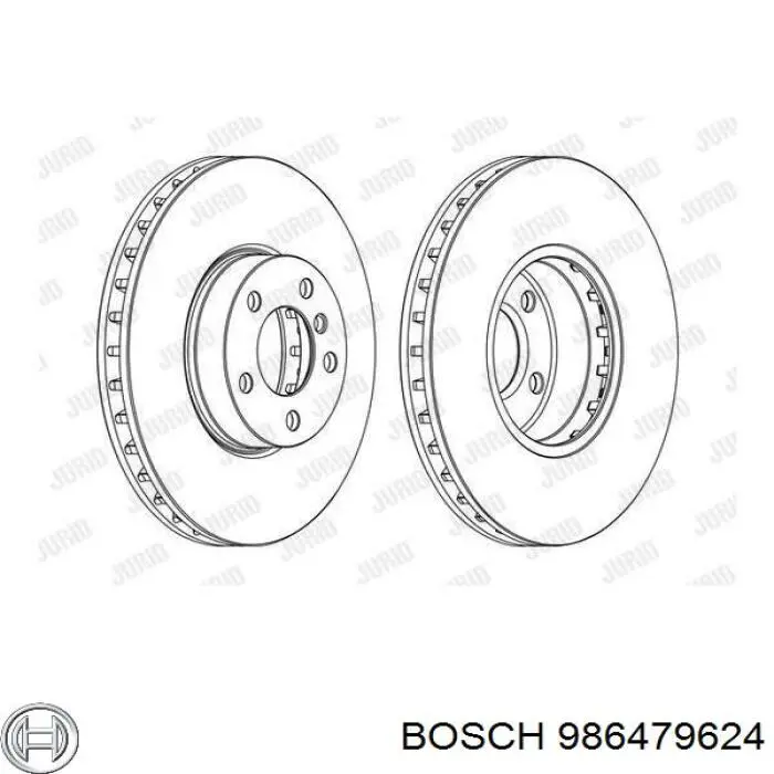 986479624 Bosch Гальмо дискове переднє