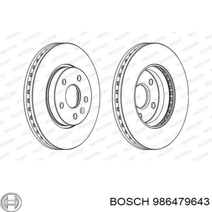 986479643 Bosch Гальмо дискове переднє