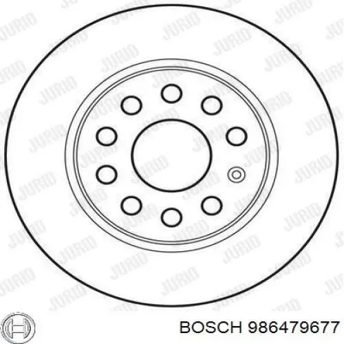 986479677 Bosch диск гальмівний задній