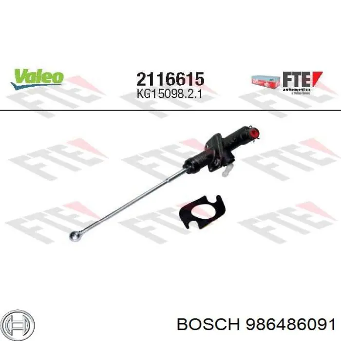 986486091 Bosch Циліндр зчеплення, головний