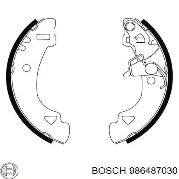 986487030 Bosch Колодки гальмівні задні, барабанні