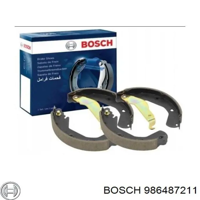 986487211 Bosch колодки ручника/стоянкового гальма