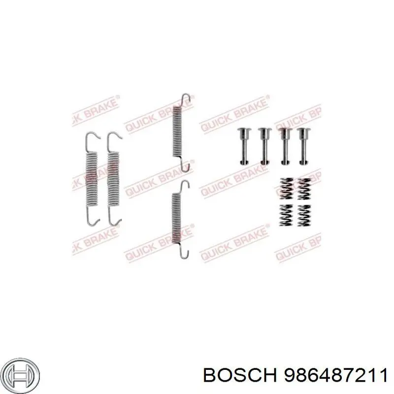 986487211 Bosch Гальмівні колодки ручника