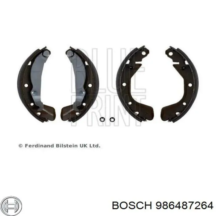 986487264 Bosch Колодки гальмівні задні, барабанні