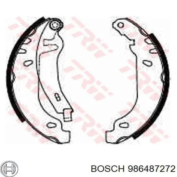 986487272 Bosch колодки гальмові задні, барабанні