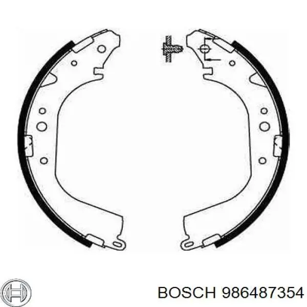 Колодки гальмові задні, барабанні Bosch 986487354 ціна, від 40.08 USD