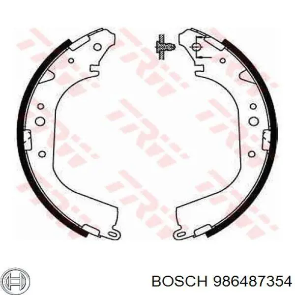 986487354 Bosch колодки гальмові задні, барабанні