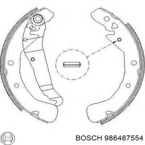 986487554 Bosch колодки гальмові задні, барабанні