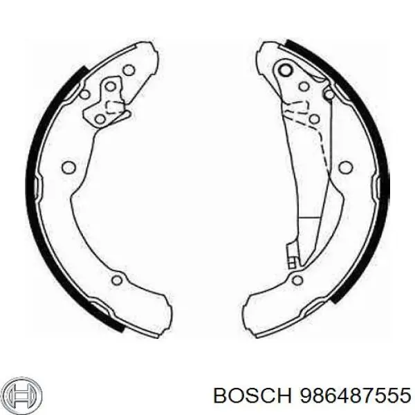 986487555 Bosch Колодки гальмівні задні, барабанні