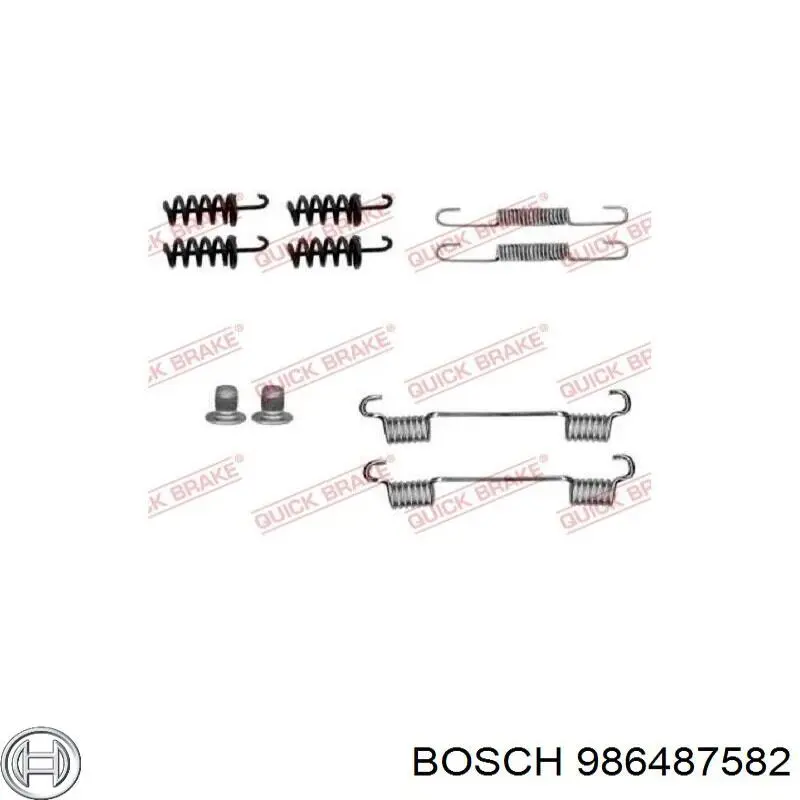 986487582 Bosch колодки ручника/стоянкового гальма