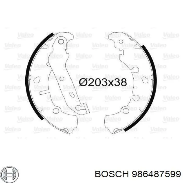 Купити 986487599 Bosch Колодки гальмові задні, барабанні