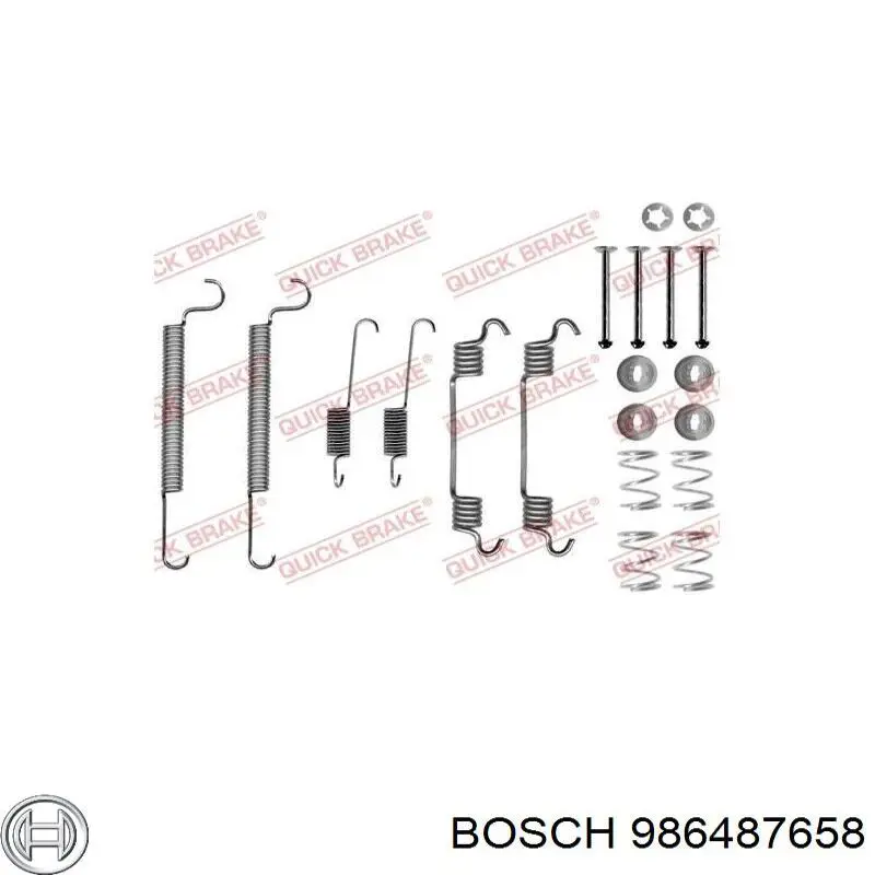 986487658 Bosch колодки гальмові задні, барабанні