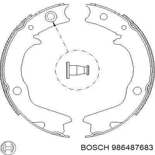 986487683 Bosch Колодки гальмівні задні, барабанні