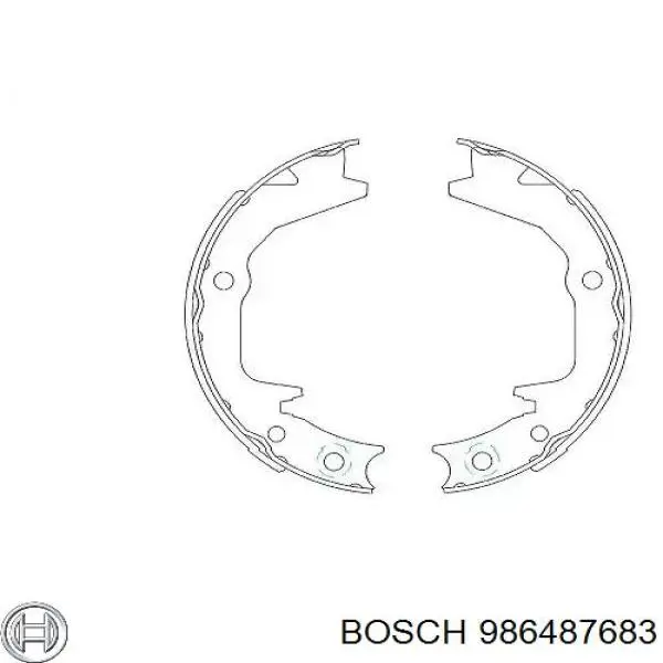 Колодки гальмові задні, барабанні Bosch 986487683 ціна, від 19.45 USD