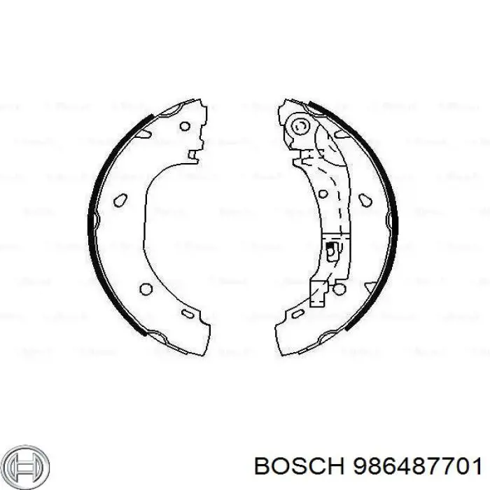 986487701 Bosch колодки гальмові задні, барабанні