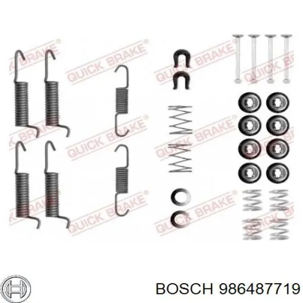 986487719 Bosch колодки ручника/стоянкового гальма