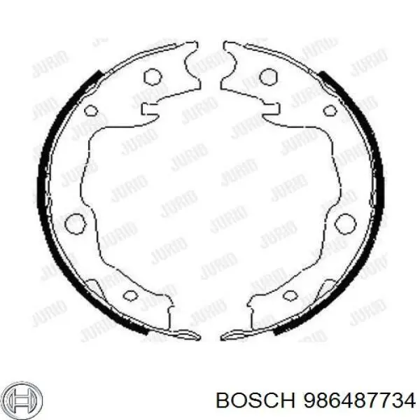 986487734 Bosch колодки ручника/стоянкового гальма