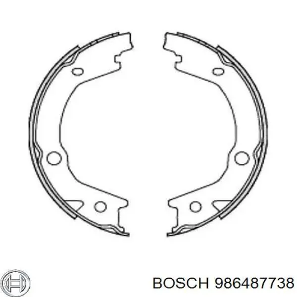 Купити 986487738 Bosch Гальмівні колодки гальма стоянки