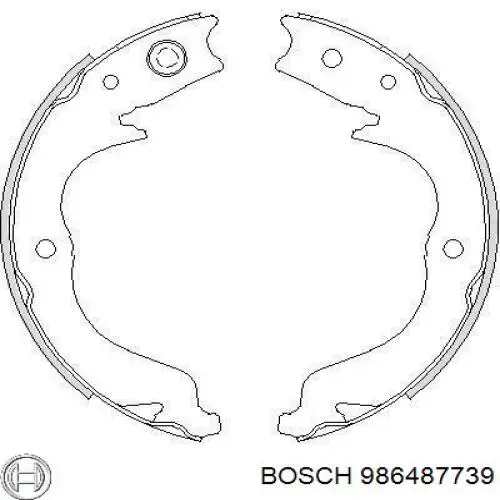 986487739 Bosch колодки ручника/стоянкового гальма
