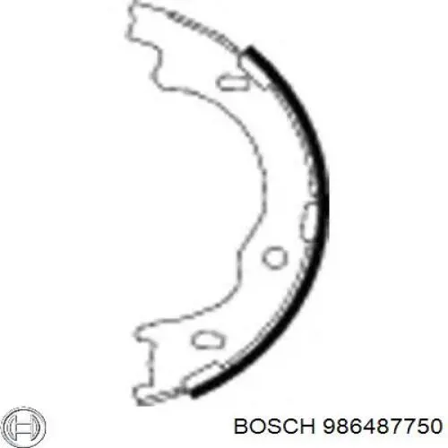 986487750 Bosch колодки ручника/стоянкового гальма