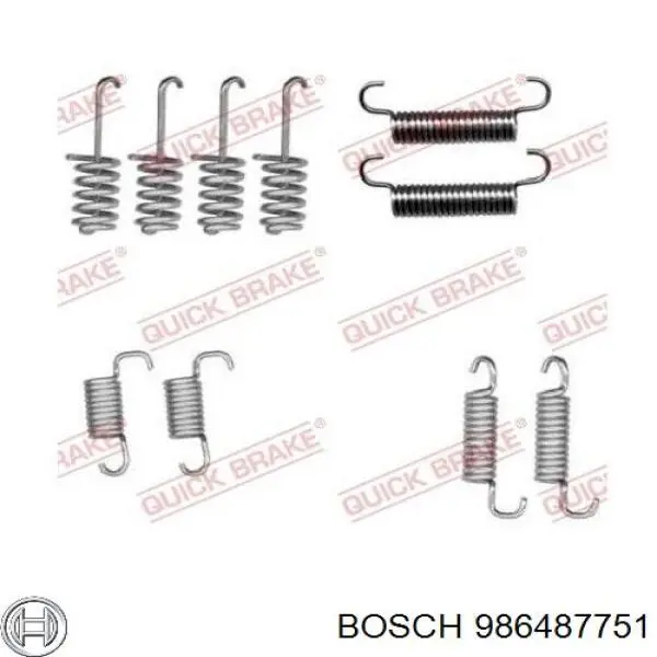 986487751 Bosch Гальмівні колодки ручника