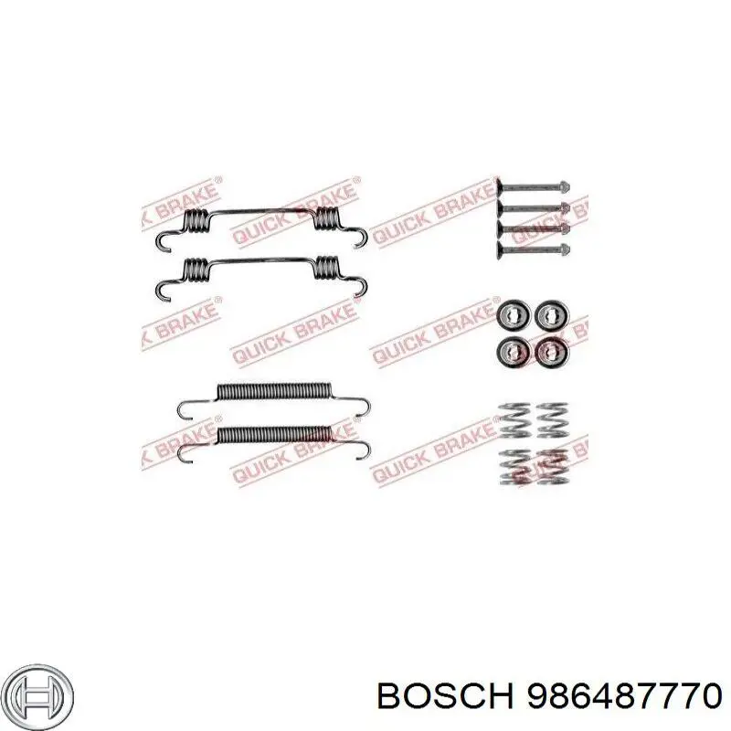 Колодки гальмові задні, барабанні 986487770 Bosch