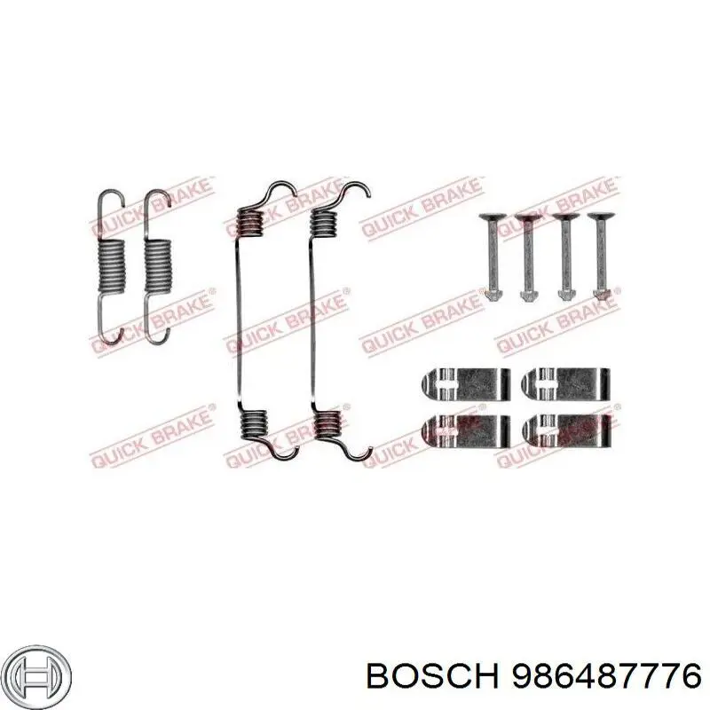 Колодки ручника/стоянкового гальма 986487776 Bosch