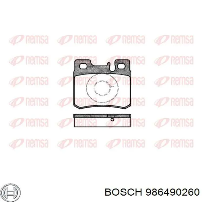 Купити 986490260 Bosch Задні колодки