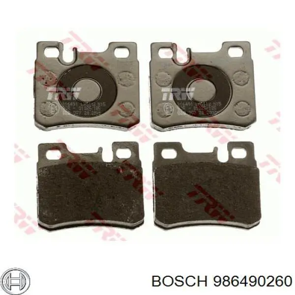 Колодки гальмові задні, дискові 986490260 Bosch