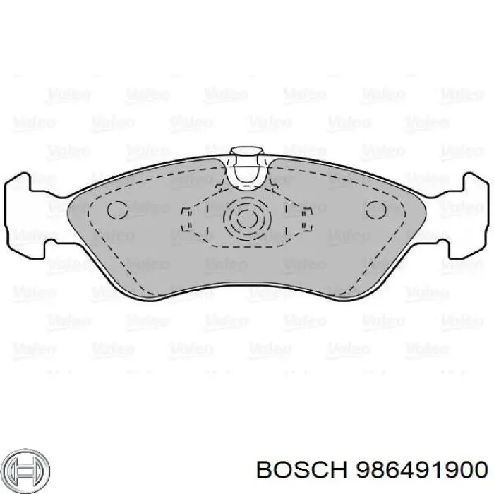 986491900 Bosch колодки гальмівні передні, дискові