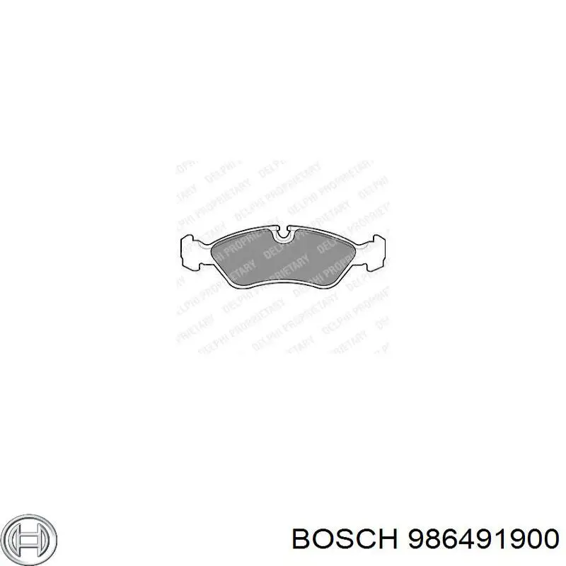 Купити 986491900 Bosch Колодки гальмівні передні, дискові