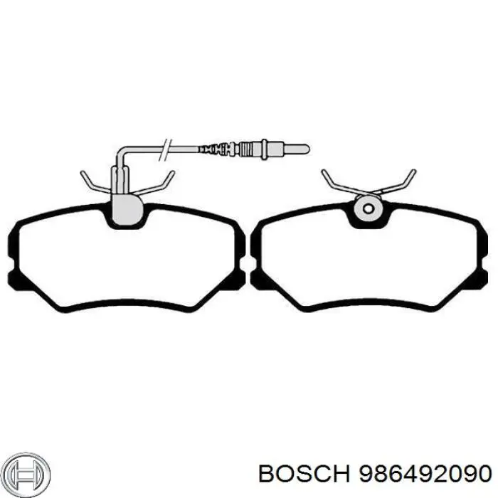 Гальмівні колодки Bosch 986492090 ціна, від 14.19 USD