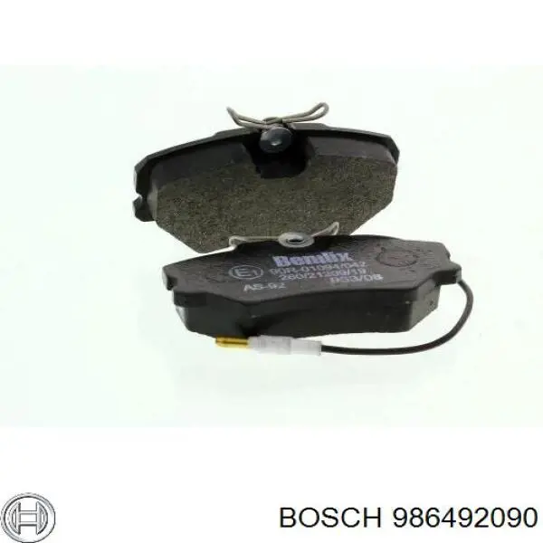 Купити 986492090 Bosch Колодки гальмівні передні, дискові