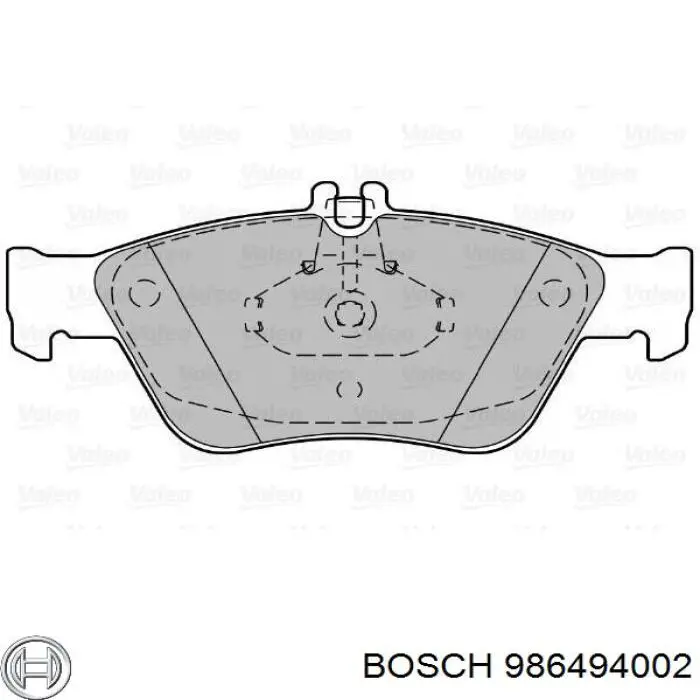 Передні тормозні колодки 986494002 Bosch
