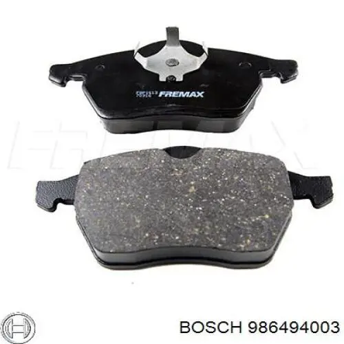 986494003 Bosch колодки гальмівні передні, дискові