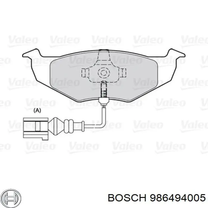 986494005 Bosch колодки гальмівні передні, дискові