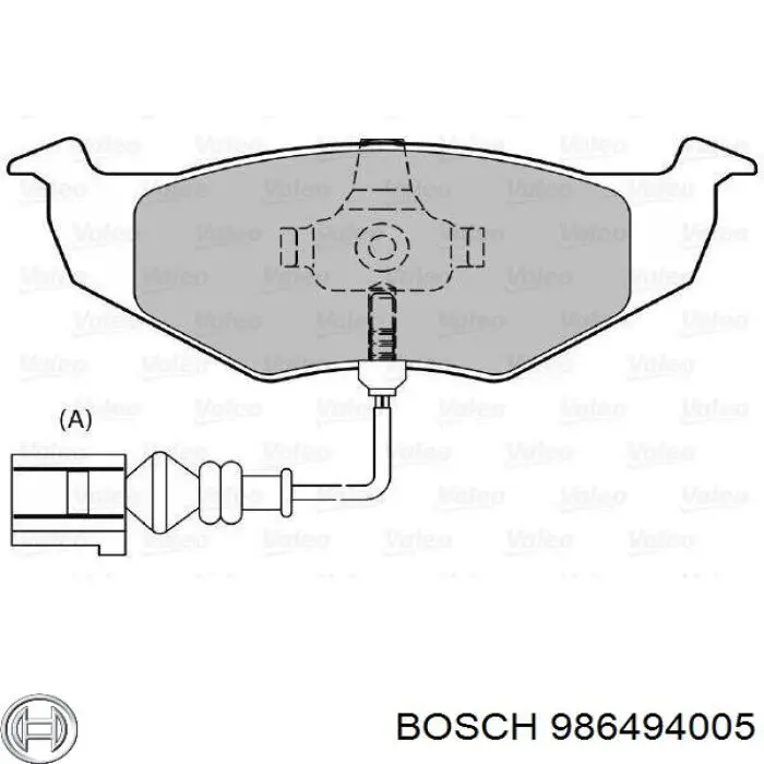 Передні тормозні колодки 986494005 Bosch